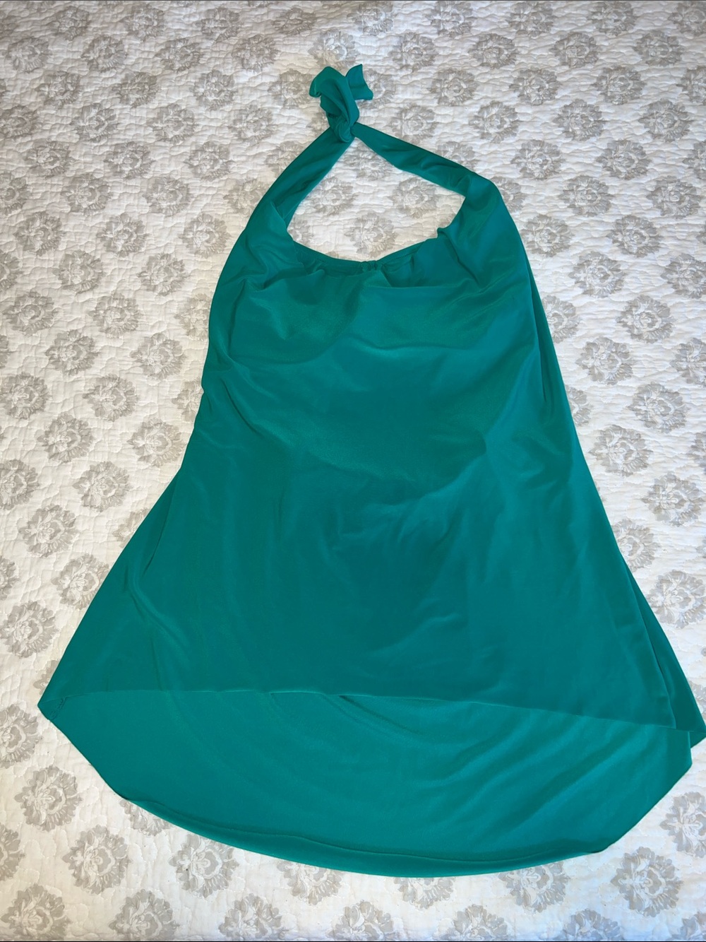Magicsuit Green Tankini Halter Lined‎ Swim Top Size 12